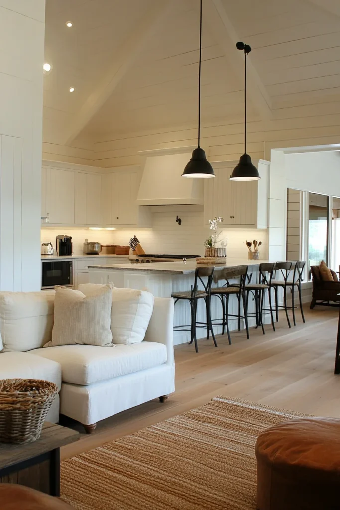 Add Pendant Lighting Over the Kitchen Area