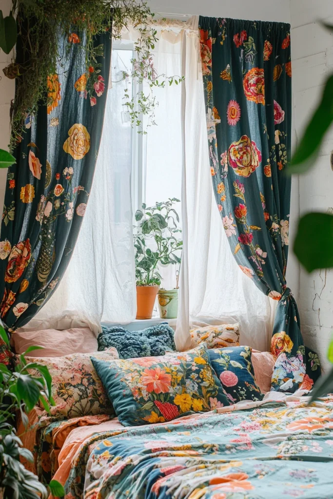 Floral or Boho Curtains