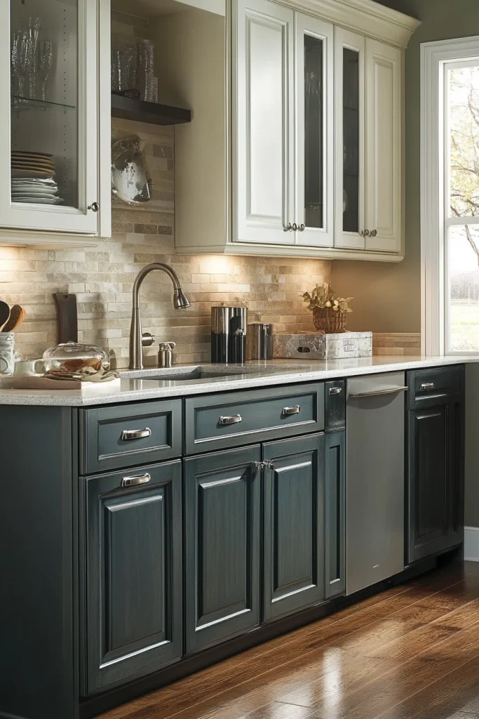 Two-Tone Cabinets for Depth