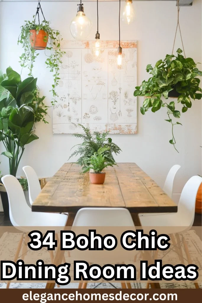 boho chic dining room